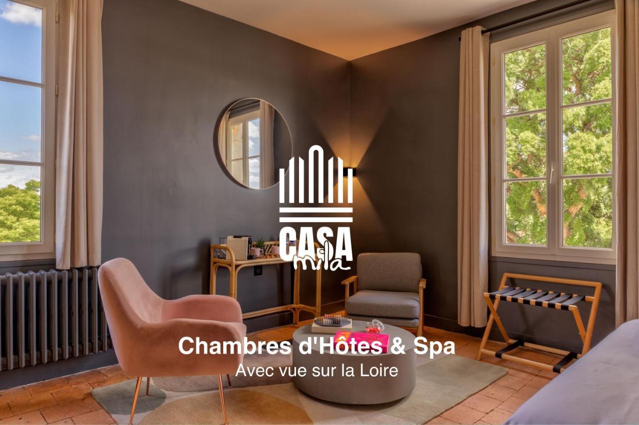 Casa Mila & Spa - Maison D'Hotes Raffinee Vue Loire, Spa & Piscine Saint-Mathurin  Екстериор снимка